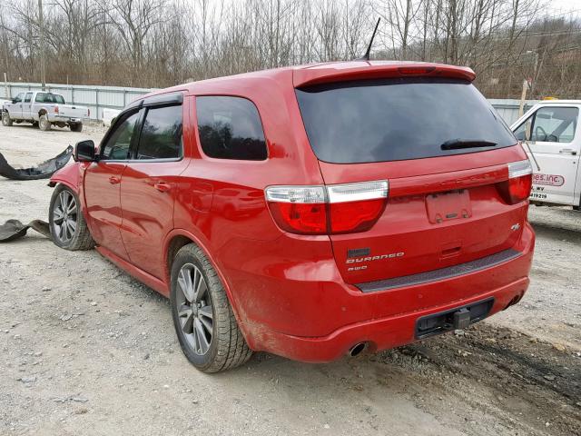 1C4SDJCT1DC680830 - 2013 DODGE DURANGO R/ RED photo 3