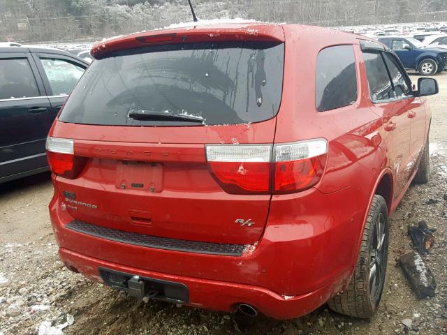 1C4SDJCT1DC680830 - 2013 DODGE DURANGO R/ RED photo 4