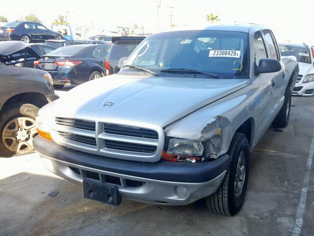 1B7GL2AX21S184005 - 2001 DODGE DAKOTA QUA SILVER photo 2