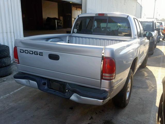 1B7GL2AX21S184005 - 2001 DODGE DAKOTA QUA SILVER photo 4