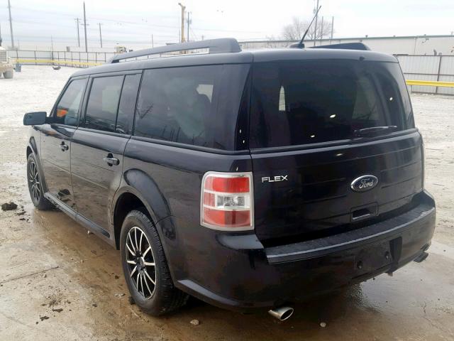 2FMGK5B8XDBD13713 - 2013 FORD FLEX SE BLACK photo 3