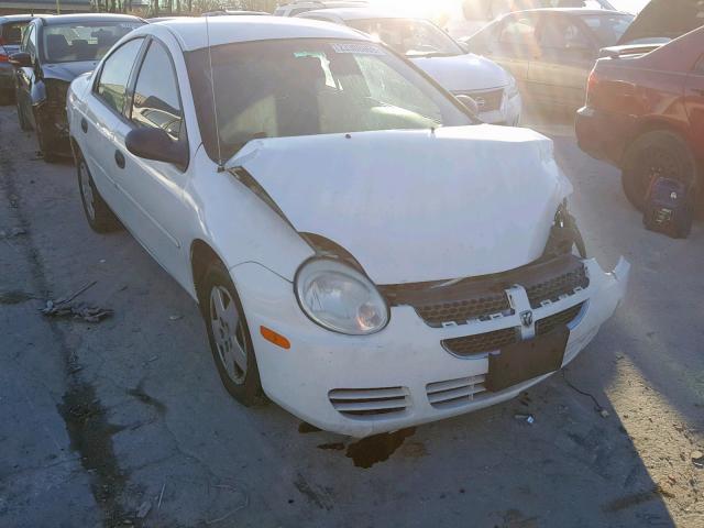 1B3ES26C14D558730 - 2004 DODGE NEON BASE WHITE photo 1