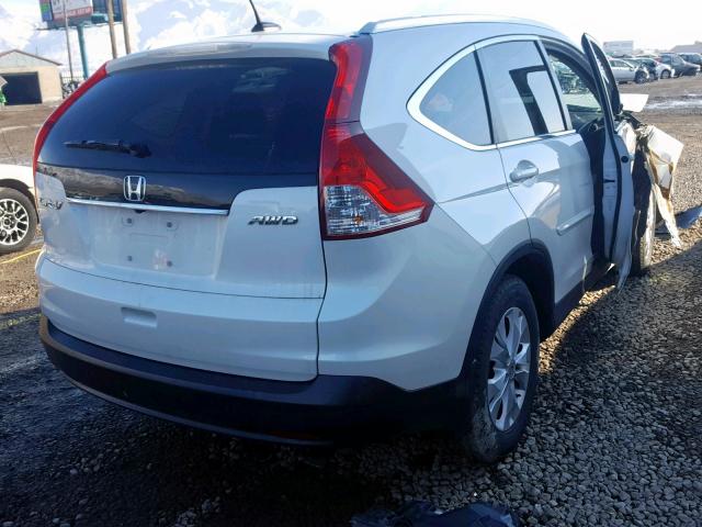 5J6RM4H74DL027205 - 2013 HONDA CR-V EXL WHITE photo 4