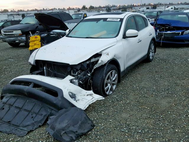 JNKAJ09E38M300652 - 2008 INFINITI EX35 BASE WHITE photo 2