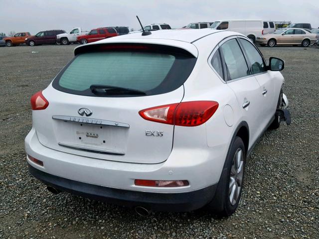 JNKAJ09E38M300652 - 2008 INFINITI EX35 BASE WHITE photo 4