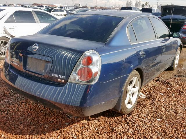 1N4BL11D76C165323 - 2006 NISSAN ALTIMA SE BLUE photo 4