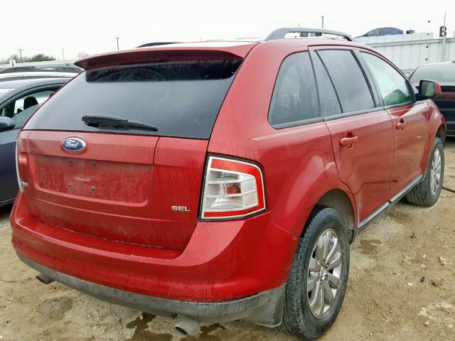 2FMDK38C97BA89695 - 2007 FORD EDGE SEL RED photo 4