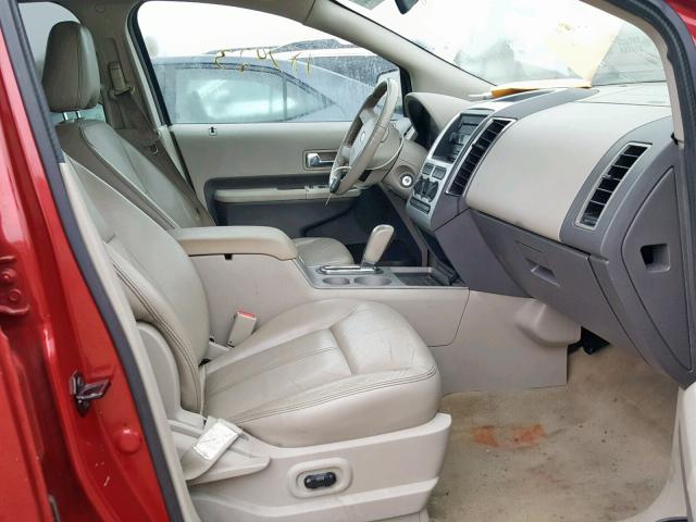 2FMDK38C97BA89695 - 2007 FORD EDGE SEL RED photo 5