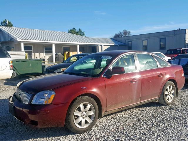 1MEHM401X7G606817 - 2007 MERCURY MONTEGO LU RED photo 2