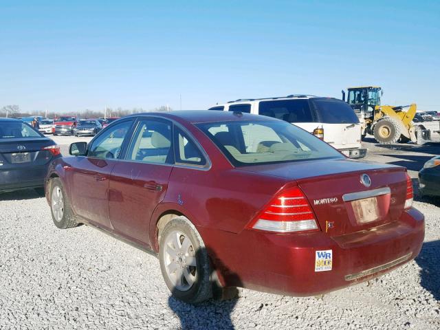 1MEHM401X7G606817 - 2007 MERCURY MONTEGO LU RED photo 3