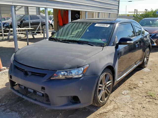 JTKJF5C72D3054650 - 2013 TOYOTA SCION TC BLACK photo 2