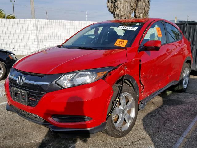 3CZRU5H31GM722134 - 2016 HONDA HR-V LX RED photo 2