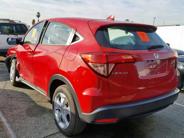 3CZRU5H31GM722134 - 2016 HONDA HR-V LX RED photo 3