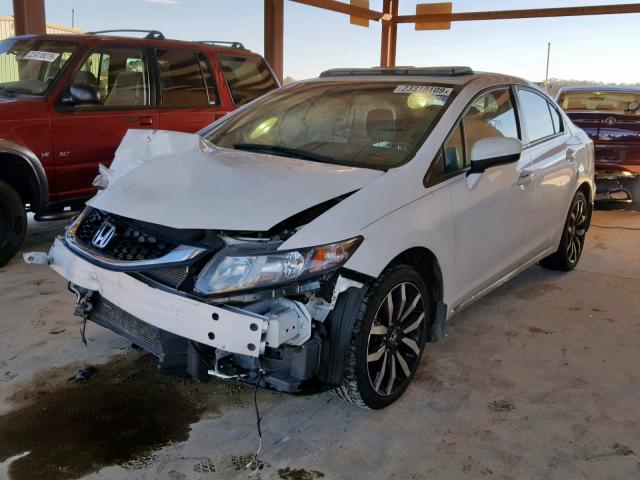 19XFB2F90FE031545 - 2015 HONDA CIVIC EXL WHITE photo 2