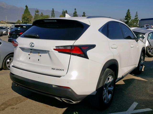 JTJBARBZ8H2105517 - 2017 LEXUS NX 200T WHITE photo 4