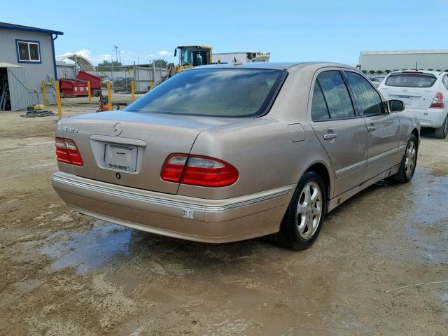 WDBJF65J72B455280 - 2002 MERCEDES-BENZ E 320 TAN photo 4