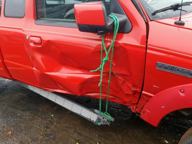 1FTYR14U38PA49854 - 2008 FORD RANGER SUP წითელი ფოტო 9