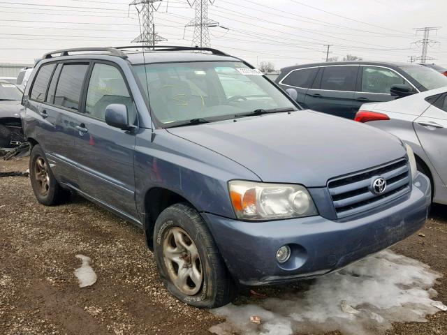 JTEGD21A770160095 - 2007 TOYOTA HIGHLANDER BLUE photo 1