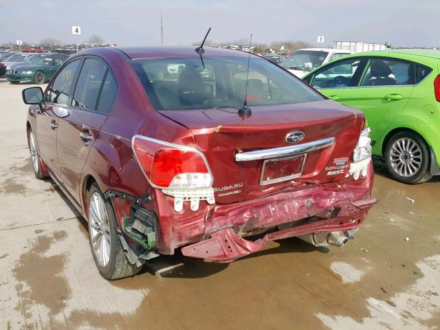 JF1GJAH63DH025434 - 2013 SUBARU IMPREZA LI RED photo 3