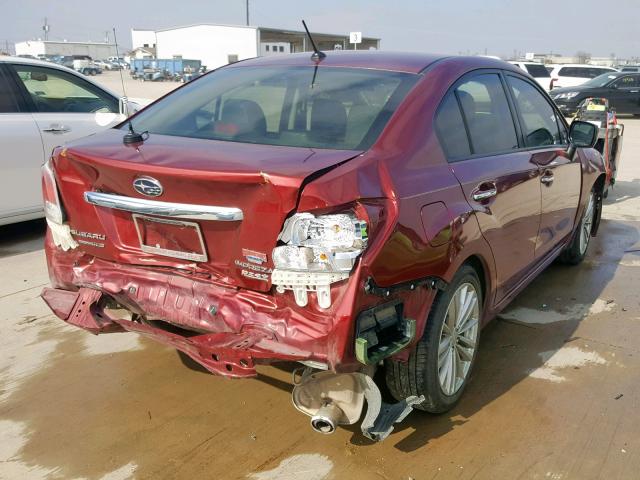 JF1GJAH63DH025434 - 2013 SUBARU IMPREZA LI RED photo 4