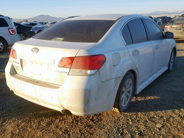 4S3BMCC61B3211949 - 2011 SUBARU LEGACY 2.5 WHITE photo 4