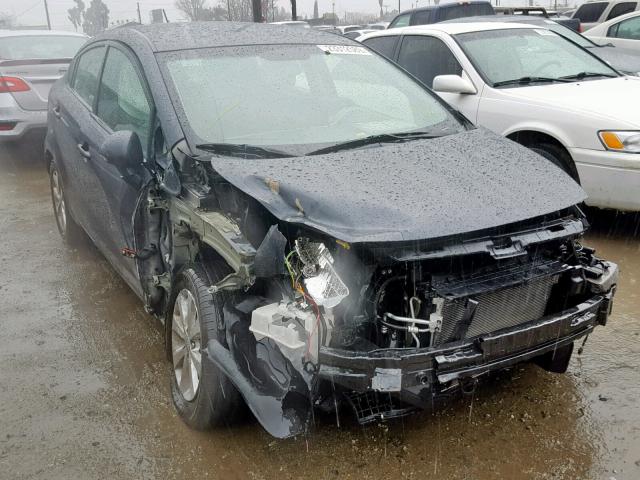 KNADN4A35E6405727 - 2014 KIA RIO EX GRAY photo 1