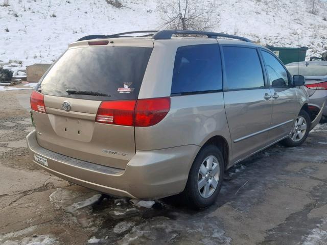 5TDZA23C85S372325 - 2005 TOYOTA SIENNA CE GOLD photo 4