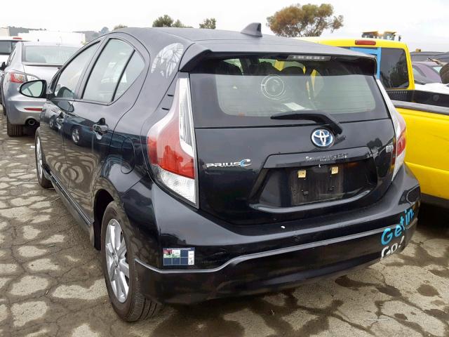 JTDKDTB36H1592242 - 2017 TOYOTA PRIUS C BLACK photo 3