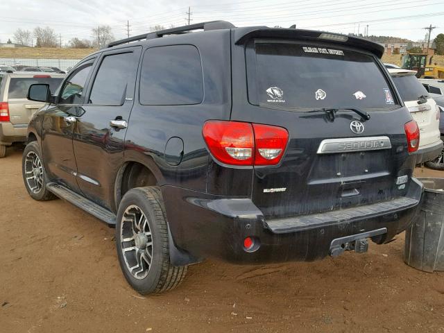 5TDDW5G15CS061728 - 2012 TOYOTA SEQUOIA PL BLACK photo 3