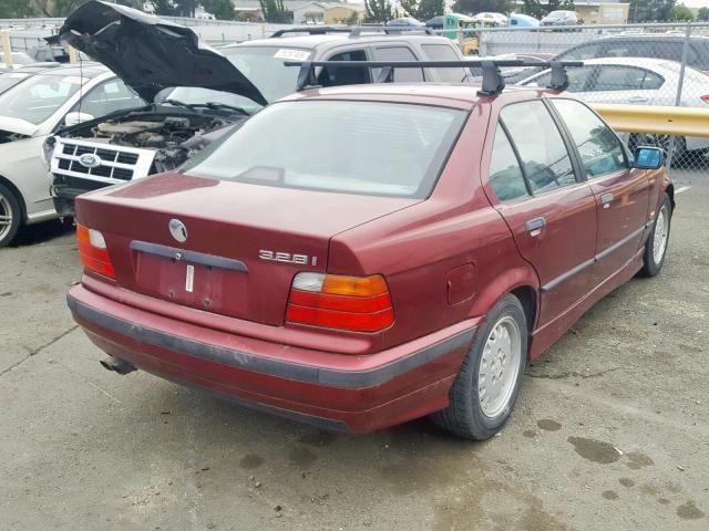 WBACD4320TAV42023 - 1996 BMW 328 I AUTO BURGUNDY photo 4