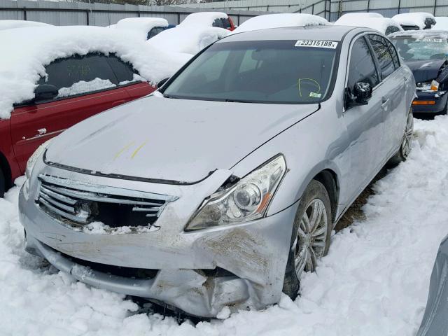 JN1CV6ARXBM402539 - 2011 INFINITI G37 SILVER photo 2