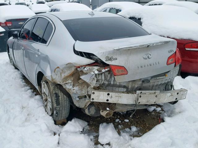 JN1CV6ARXBM402539 - 2011 INFINITI G37 SILVER photo 3