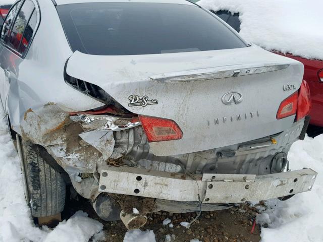 JN1CV6ARXBM402539 - 2011 INFINITI G37 SILVER photo 9