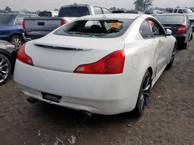 JN1CV6EK9AM101269 - 2010 INFINITI G37 BASE WHITE photo 4