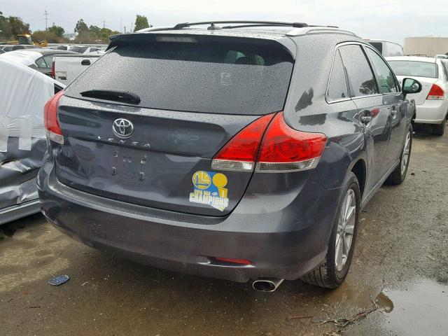 4T3ZA3BB3BU048773 - 2011 TOYOTA VENZA BASE GRAY photo 4