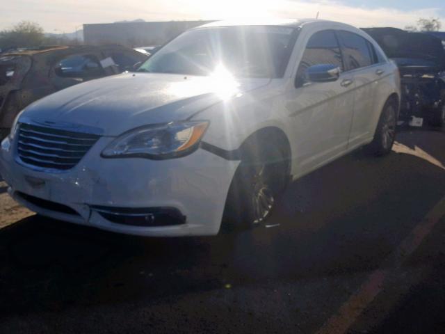 1C3CCBCG2CN293128 - 2012 CHRYSLER 200 LIMITE WHITE photo 2