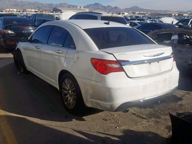 1C3CCBCG2CN293128 - 2012 CHRYSLER 200 LIMITE WHITE photo 3