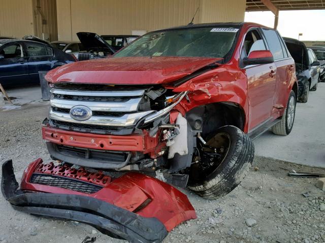 2FMDK3K97CBA67539 - 2012 FORD EDGE LIMIT RED photo 2