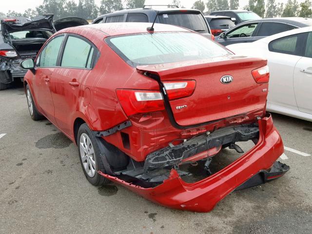 KNADM4A3XE6410571 - 2014 KIA RIO LX RED photo 3