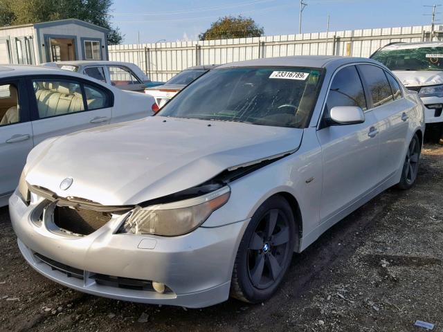 WBANE535X6CK80705 - 2006 BMW 525 I SILVER photo 2