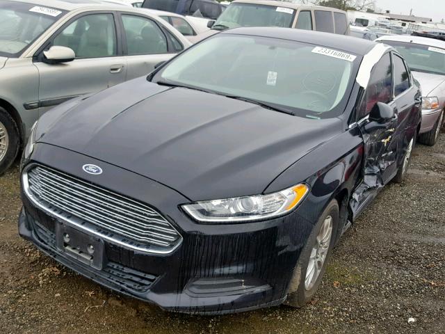 3FA6P0G70FR151413 - 2015 FORD FUSION S BLACK photo 2