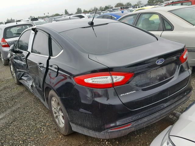 3FA6P0G70FR151413 - 2015 FORD FUSION S BLACK photo 3