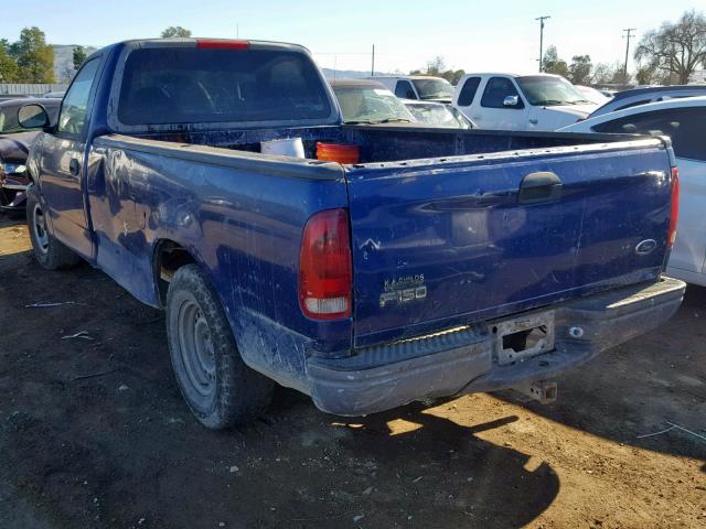 2FTZF1720WCA12041 - 1998 FORD F150 BLUE photo 3