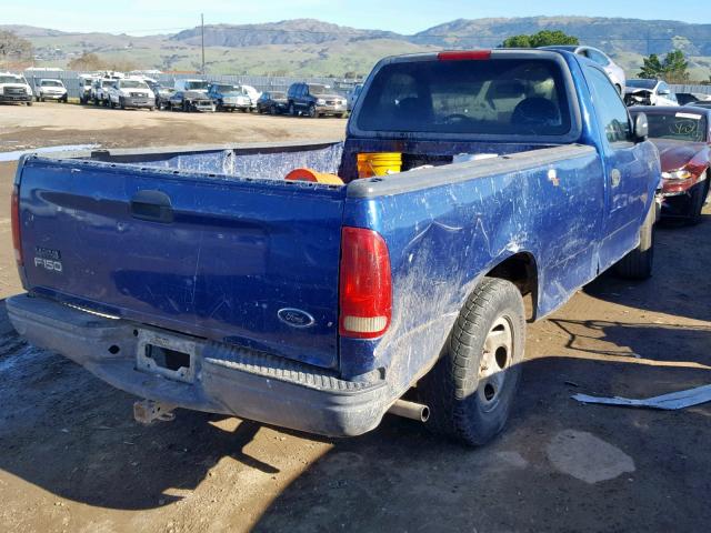 2FTZF1720WCA12041 - 1998 FORD F150 BLUE photo 4