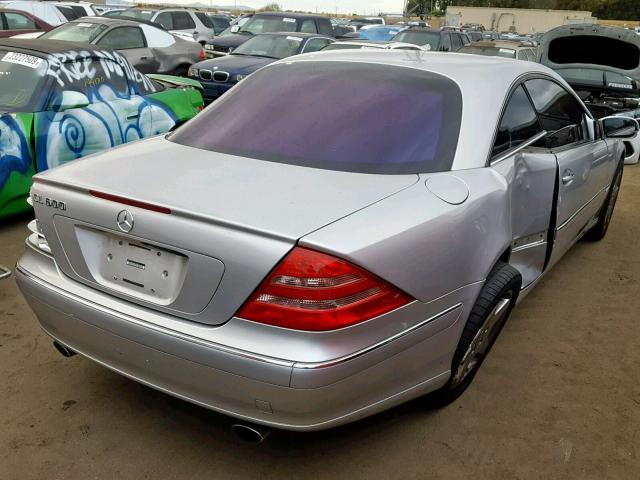 WDBPJ78J81A014384 - 2001 MERCEDES-BENZ CL 600 SILVER photo 4