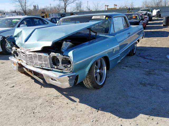 41847S308966 - 1964 CHEVROLET IMPALA  SS TEAL photo 2