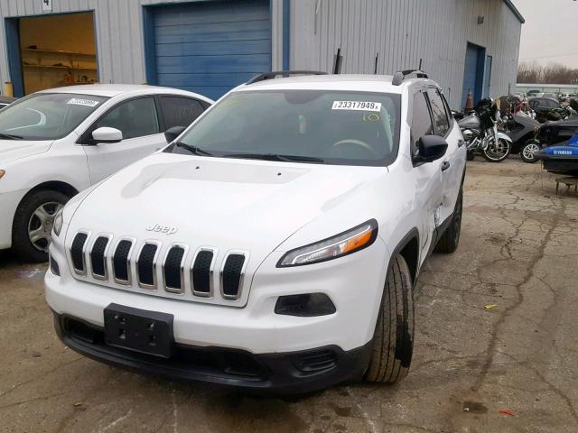 1C4PJLAB8GW372822 - 2016 JEEP CHEROKEE S WHITE photo 2