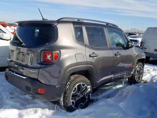 ZACCJBCB5HPG30203 - 2017 JEEP RENEGADE T GRAY photo 4