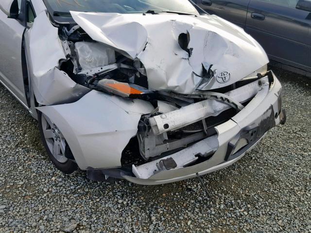 JTDKB20U657009222 - 2005 TOYOTA PRIUS SILVER photo 9