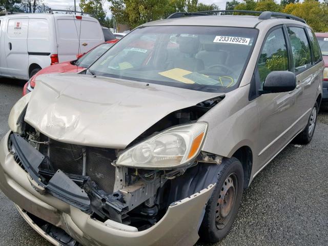 5TDZA23C15S288573 - 2005 TOYOTA SIENNA CE GOLD photo 2